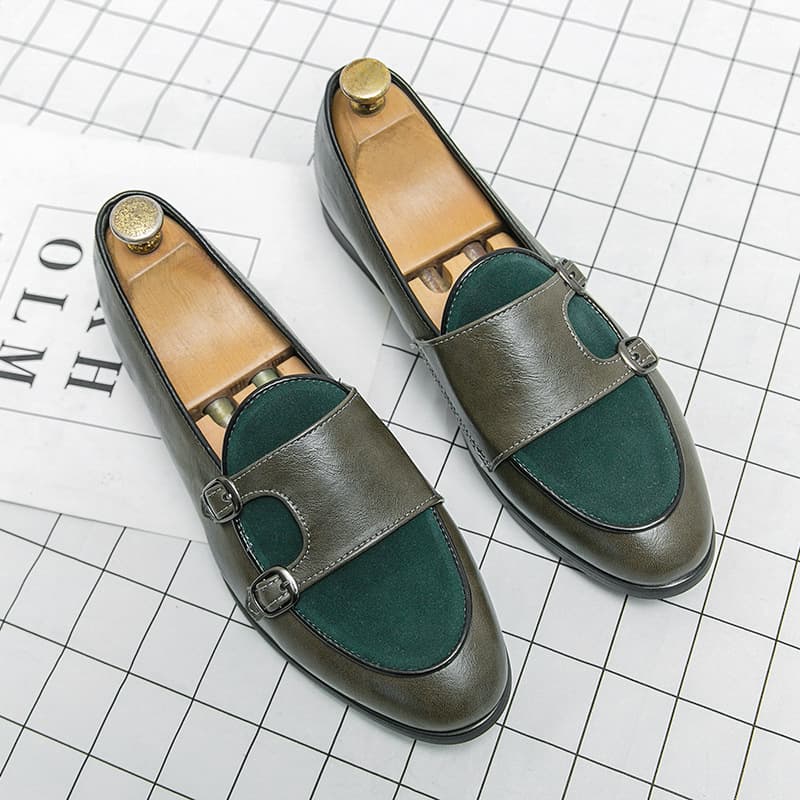 Men's In Plus Size, New Le Fu Fashionable Men's Casual Leather Shoes, Trendy British Style Bean Shoes