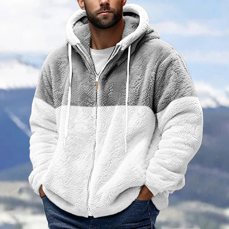 Men's Clothing men's autumn and winter new fur hooded popular sweater jacket cardigan · men 44