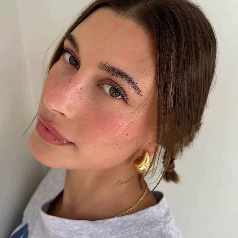 Women's Jewelry Minimalist Gold-Plated Drop Earrings, Geometric Dangle Earrings For Women, Light Luxury Heart-Shaped Hoop Earrings, Elegant