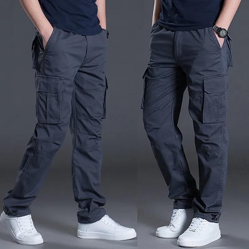 Men's Clothing new style men's work wear wide casual trousers with multiple pockets, wear resistant work trousers for construction sites