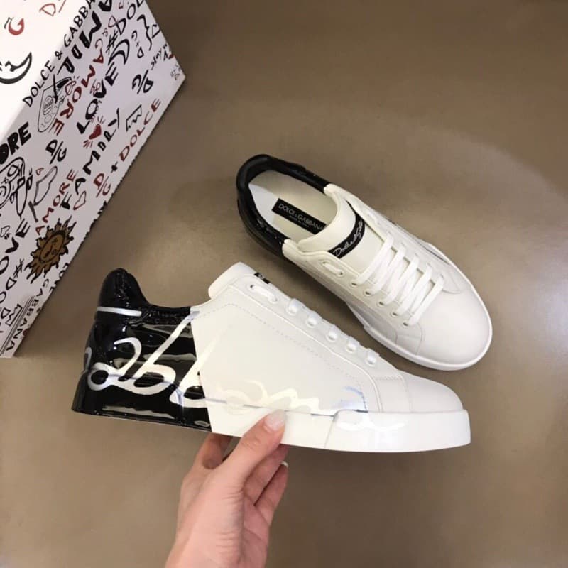 Baskets D&G New Graffiti pour homme, chaussures blanches polyvalentes et tendance, garanties qualité