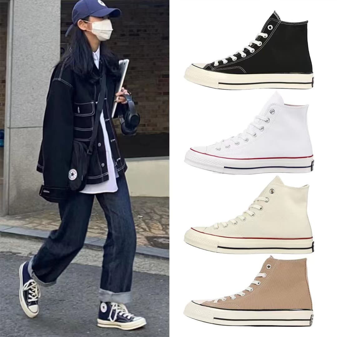 Summer Meiqi New 1970S Canvas High Cut Classic Versatile Couple Casual Board Shoes New