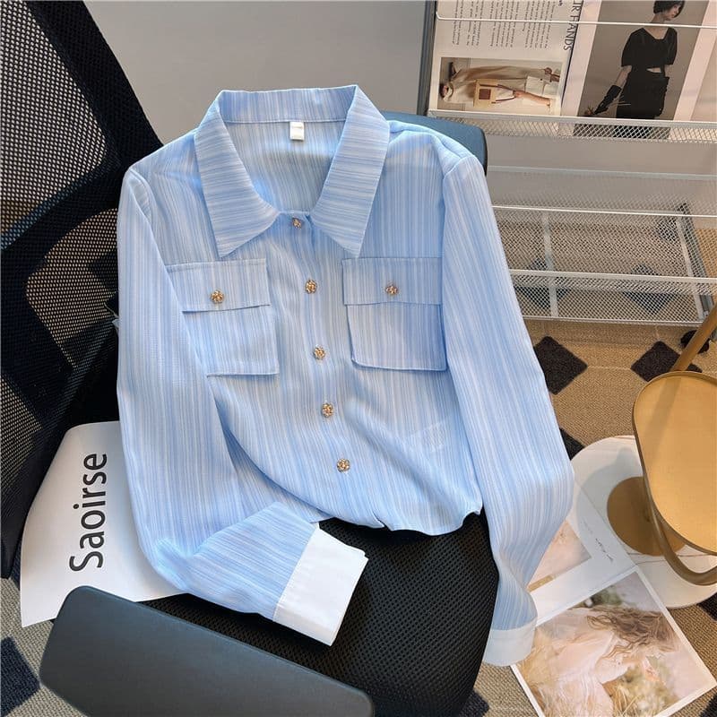 Women's Clothing Spring New Popular Comfortable Slim White Design Niche Shirt