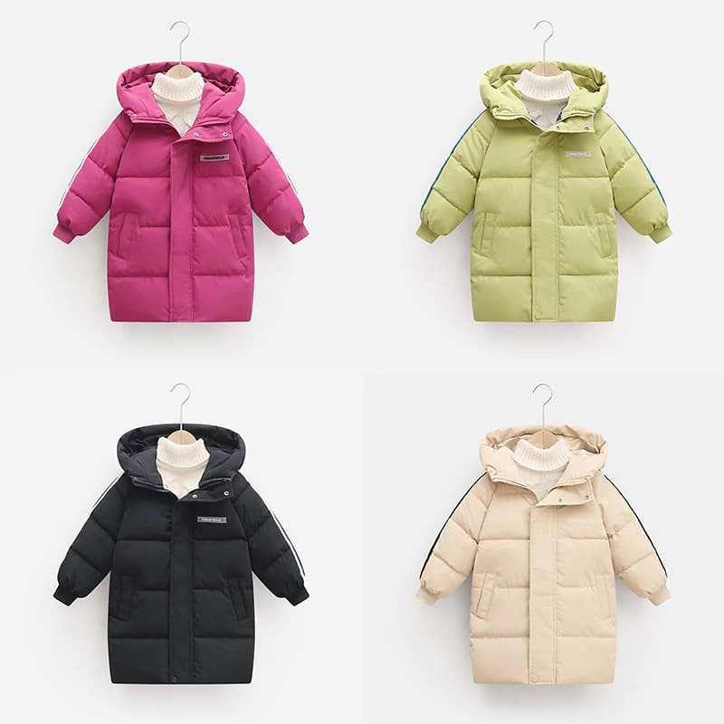 Kid's Clothing children's cotton clothes thick medium and long winter boys and girls cotton coats medium and large children's cotton coats