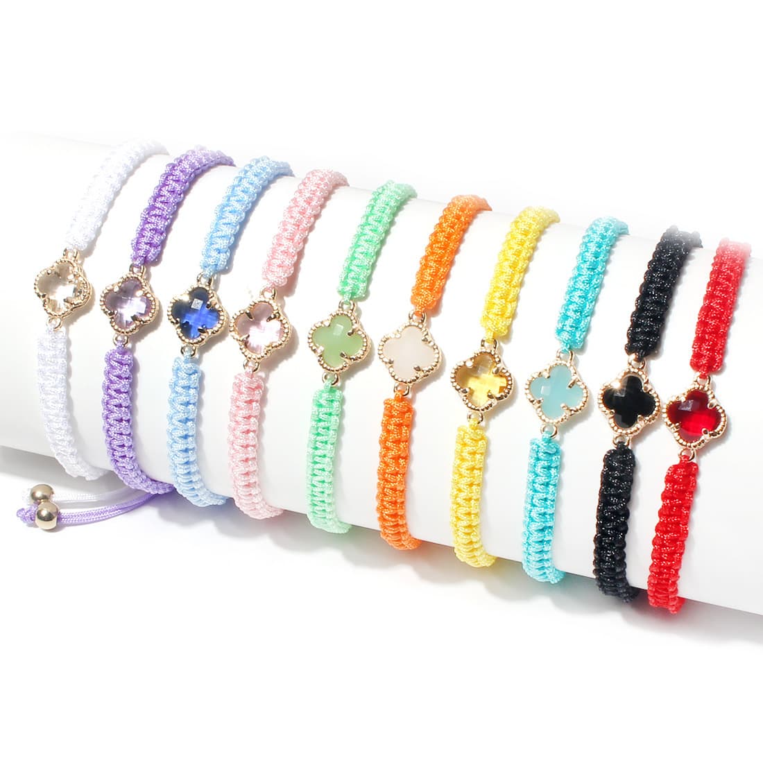 Self Made Woven Bracelets Retro Simple Crystal Glass String Bracelet Jewelry