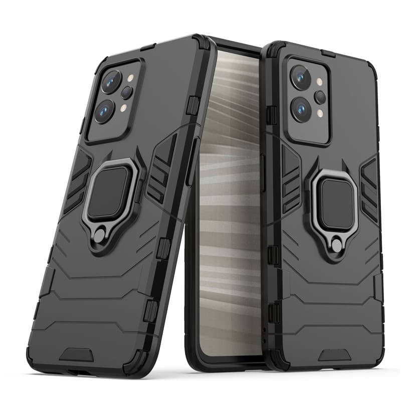 For Realme GT Neo 3 2 2T GT2 Pro Explorer Master Hybrid Hard PC+Soft TPU Armor Anti-Drop Case Rotating Ring Stand Holder
