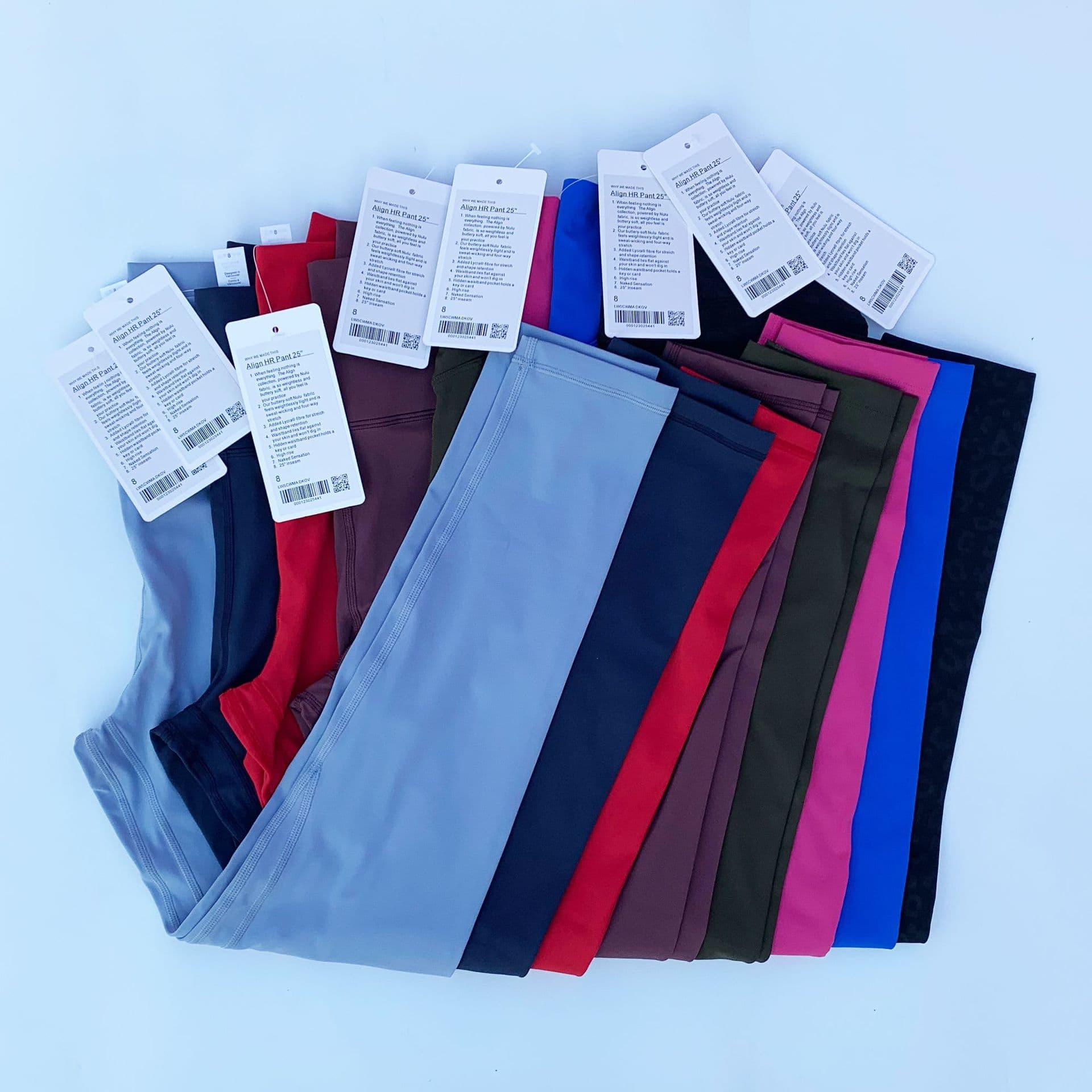 yoga pants double-sided brushed Align nude high-waisted high-elastic peach-butt yoga pants breathable nine-point pants