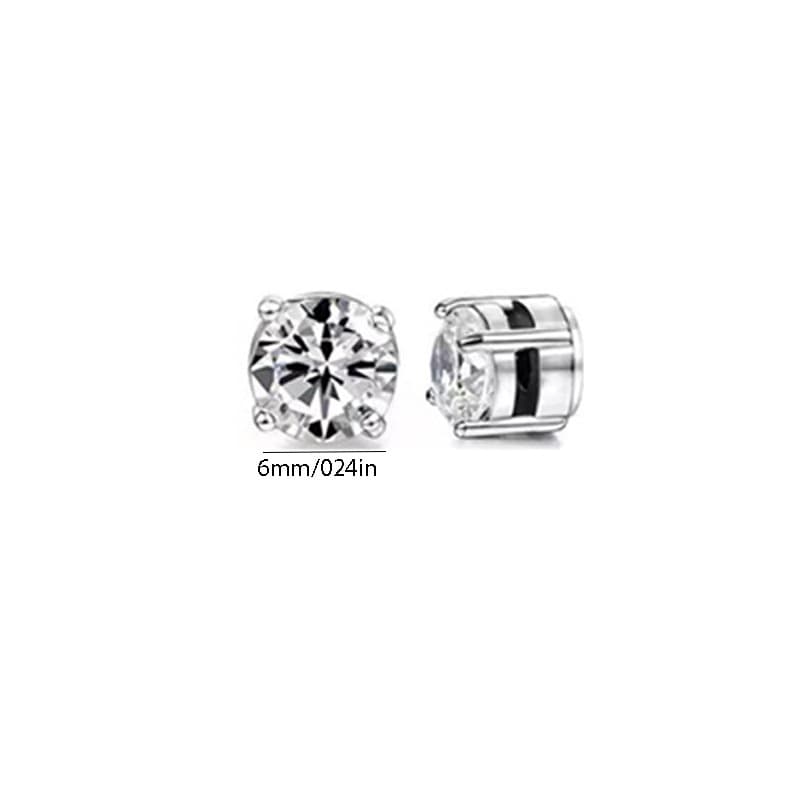 Clips d'oreilles unisexes en acier inoxydable, sans perçage, aimantés, avec zircon. Boucles d'oreilles personnalisées et tendance.