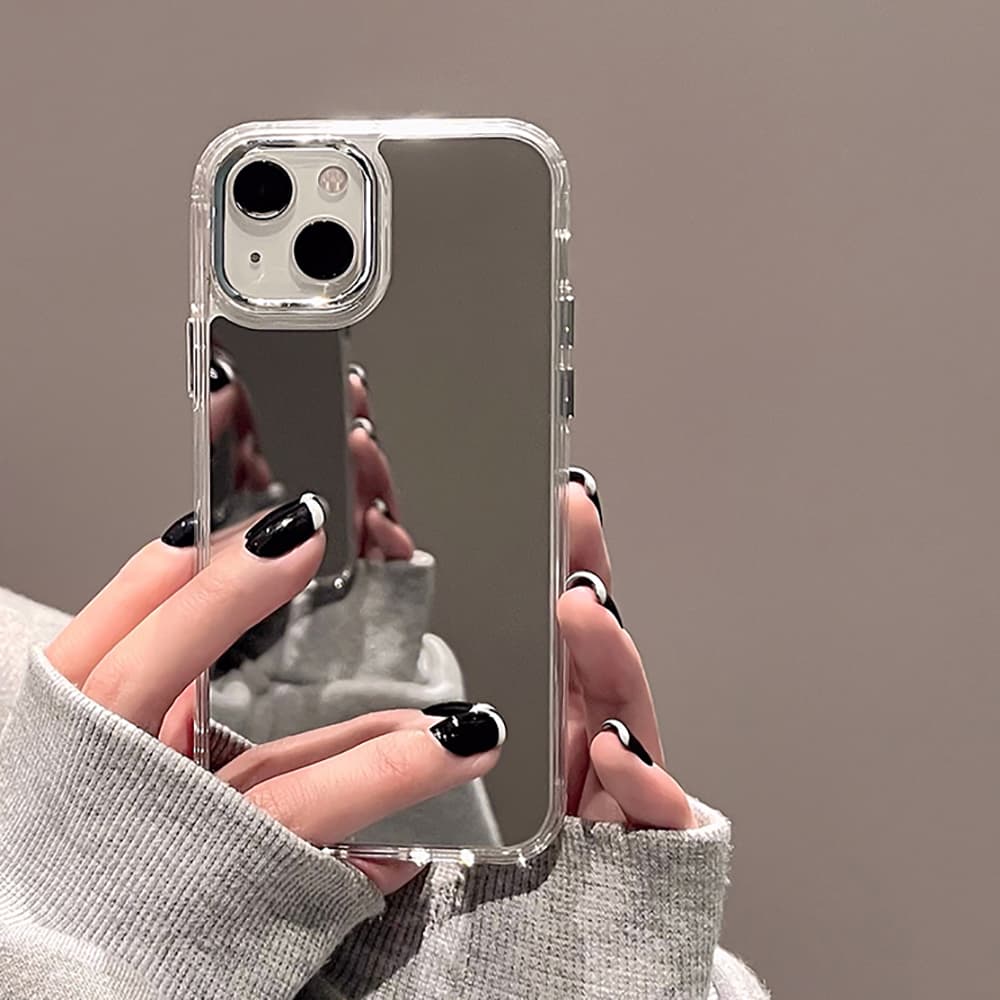 Make Up Mirror Phone Case For iPhone 15 13 14 12 Pro Max XR X XS 14pro Silicone Electroplated Case Cover