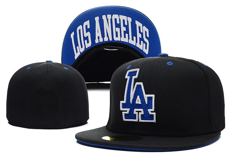 Casquette de baseball brodée, protection solaire intégrale, taille L (5A), de qualité supérieure Los Angeles Dodgers, pour l'exportation.