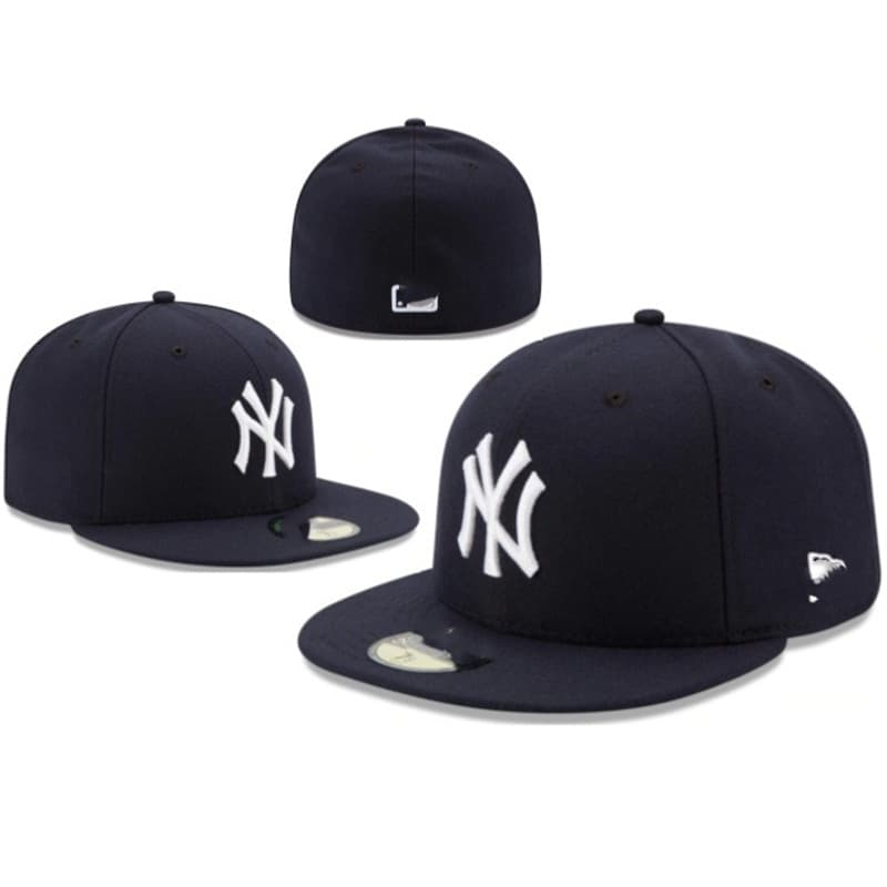 Casquette de baseball classique de couleur unie à couverture complète de l'équipe de la ligue professionnelle des Dodgers et des Yankees à visiè