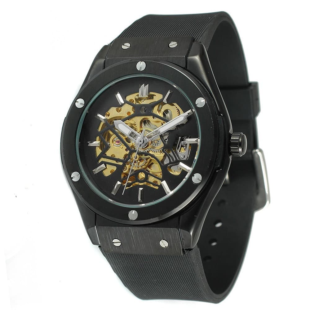 Men's Fully Automatic Mechanical Watch Style Fashionable Casual Hollow Frame