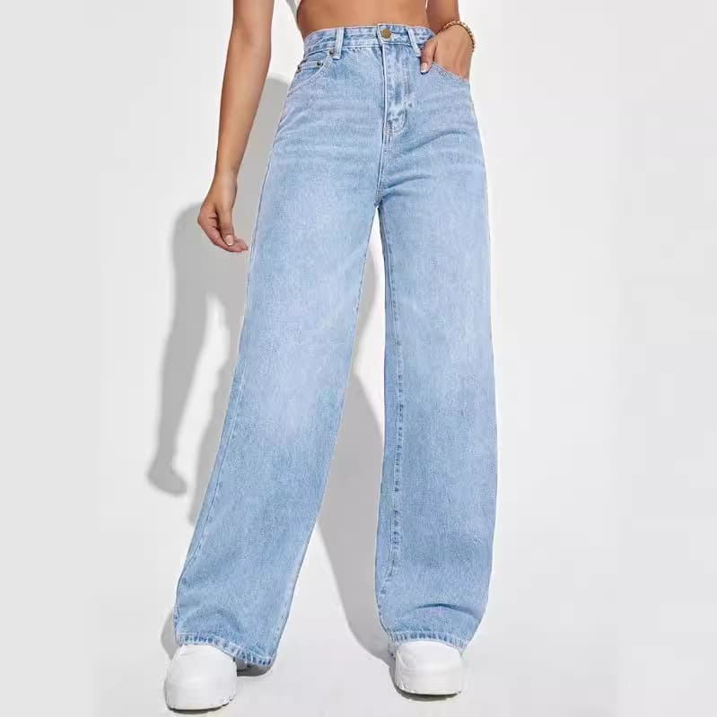 Women's Clothing New Jeans Women's Loose Straight Ladies