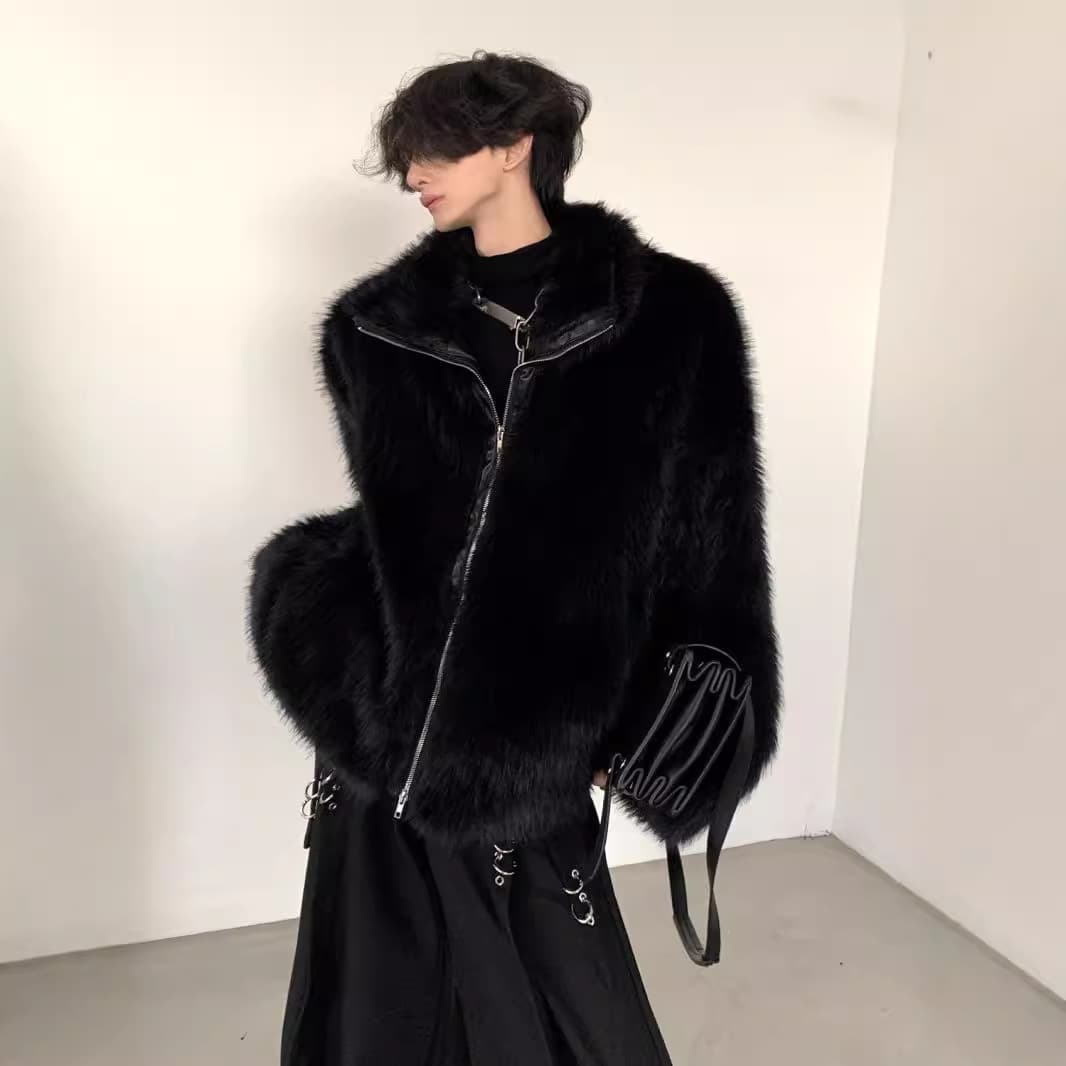 Men's Clothing Cold Resistant Fashionable Niche Mink Fur Plush Coat Men's Winter Thickened Cotton Coat High End Design Fur Coat