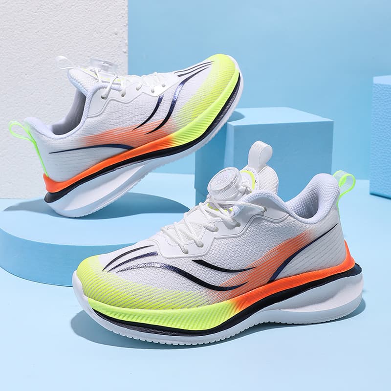 Children's Shoes Spring And Autumn Children's Sports Shoes Rotating Buckle Running Shoes Lightweight Breathable Mesh Student Fashion Men