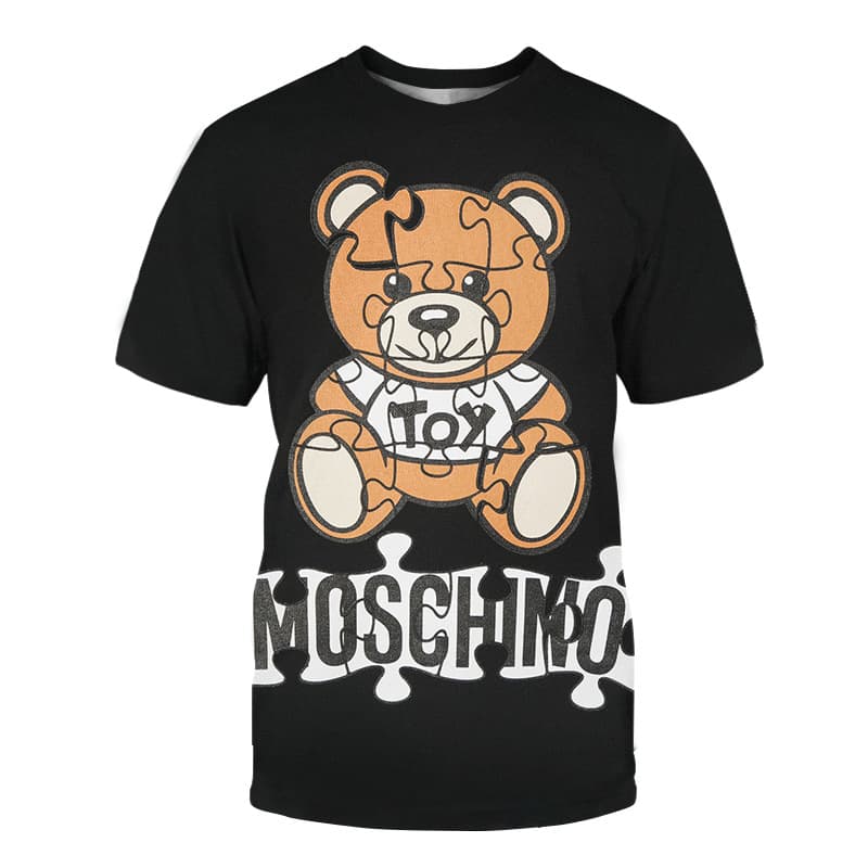T-Shirt ample surdimensionné à imprimé de dessin animé ours pour femmes, nouvelle collection