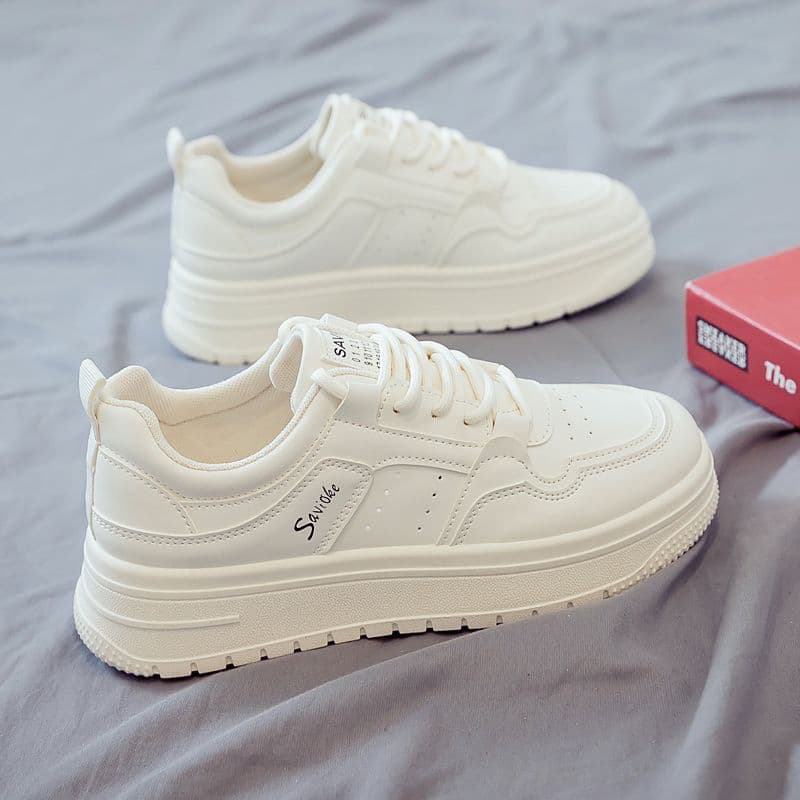 2025 New White Women's Versatile Sports, Leisure, Fashion Dad Board Shoes Breathable Soft Bottom Spring And Autumn