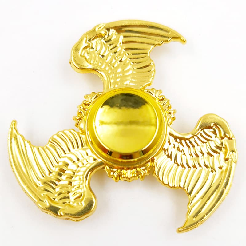 Zinc alloy electroplated colorful fidget spinner Metal finger gyro pressure relief spinning toy