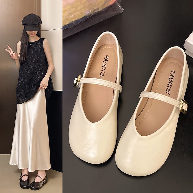 New Single Shoes Mary Jane Fashion Casual Shoes Doudou Shoes Handmade Viscose Shoes