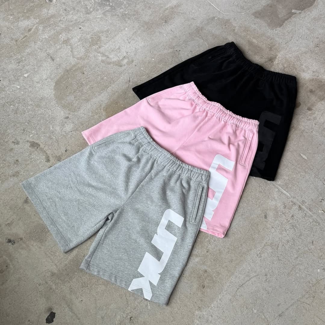 Men's Clothing "Unisex Loose Fit Casual Shorts For Men & Women - Breathable Cotton Summer Shorts With Drawstring Waist, Black/Grey/Pink"
