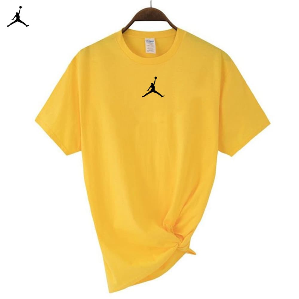 T-shirt d'été ample et décontracté à manches courtes et col rond pour homme, entièrement en coton, style sport fin