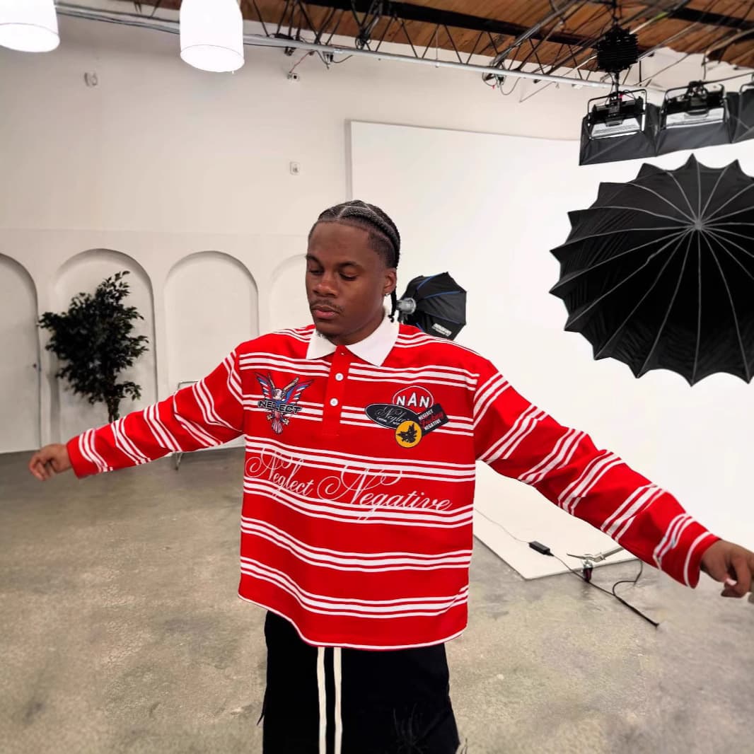 Men's Retro Streetwear Hoodie – Oversized Eagle Embroidery & 3D Lettering Long-Sleeve Pullover (Red, Polyester Blend)