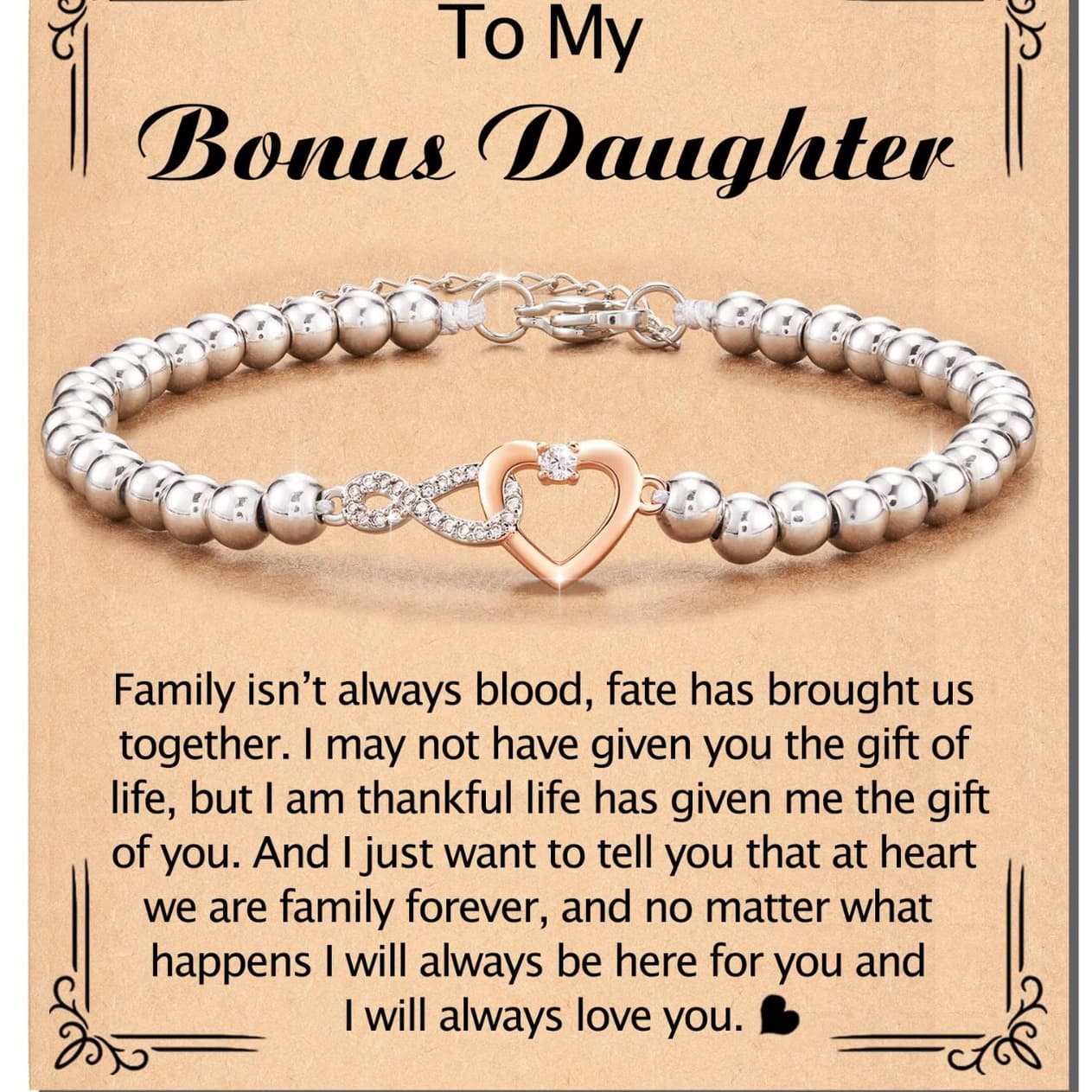 Women's Gift Bracelet Steel Bead Infinite Love Adjustment Chain Bracelet 8 Shaped Diamond Gold Love Bracelet