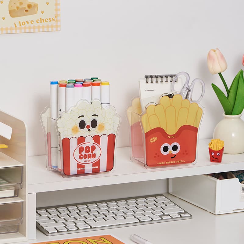 Education & Office Supplies free storage pen holder, desktop storage box, stationery wall mounted student pencil case, multi function pen barrel