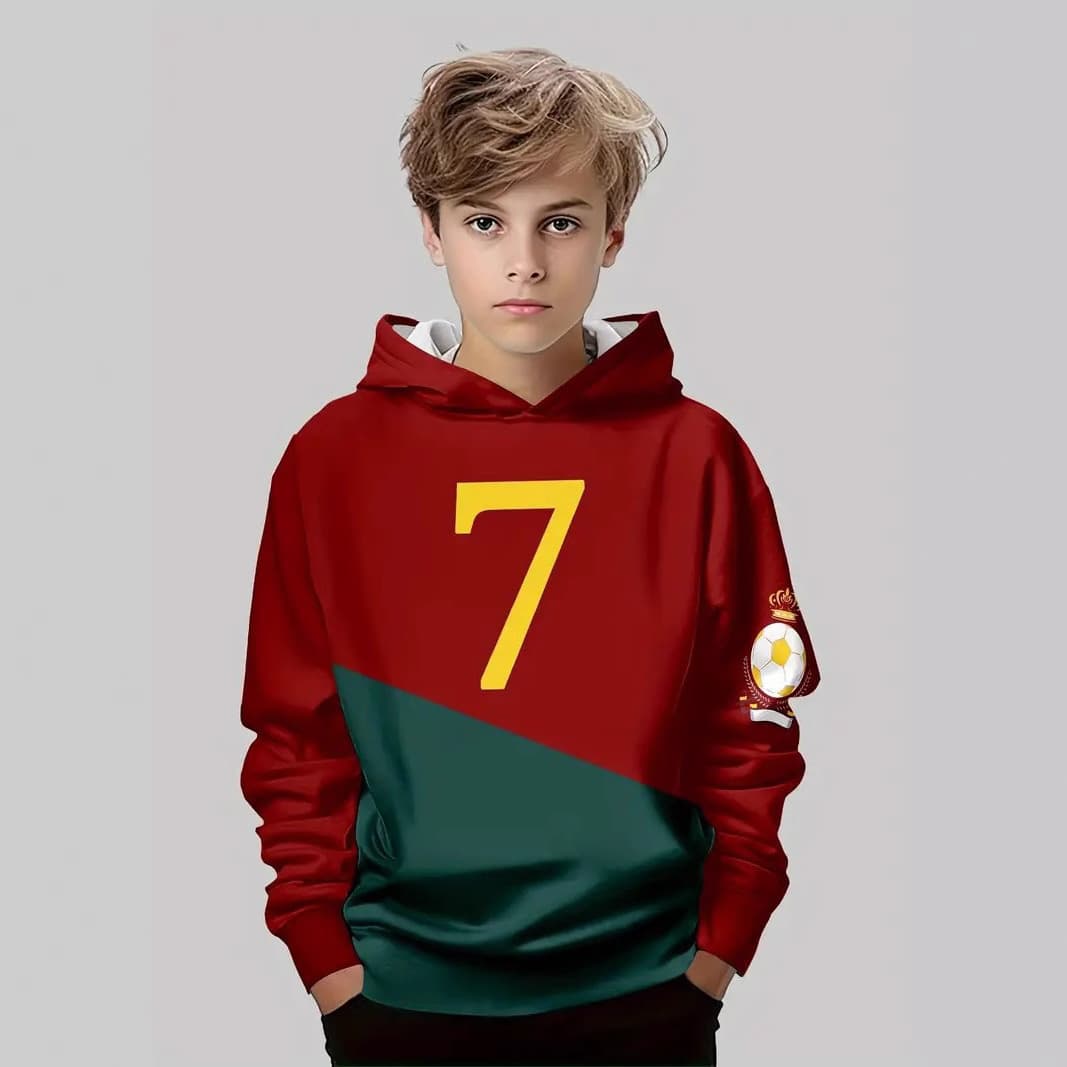 Kids’ Clothing Tops Fashion Sports Printing Series Children's Clothing Sweatshirt Men's 3D Digital Printing Loose Hoodie