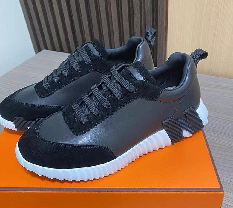 Chaussures de sport décontractées à lacets et bout rond en maille patchwork, baskets tendance et respirantes de marque H pour couple