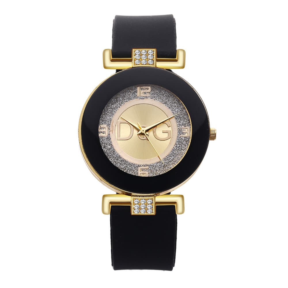 Montre tendance pour femme, style diamant, en silicone, quartz, idéale pour les étudiantes (collection 2021).