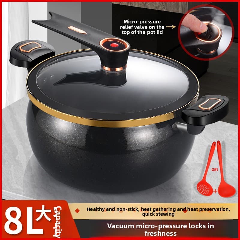 New Style Enamel Ceramic Micro Pressure Soup Household Multifunctional Large Capacity Stewing Cooking Boiling Pot