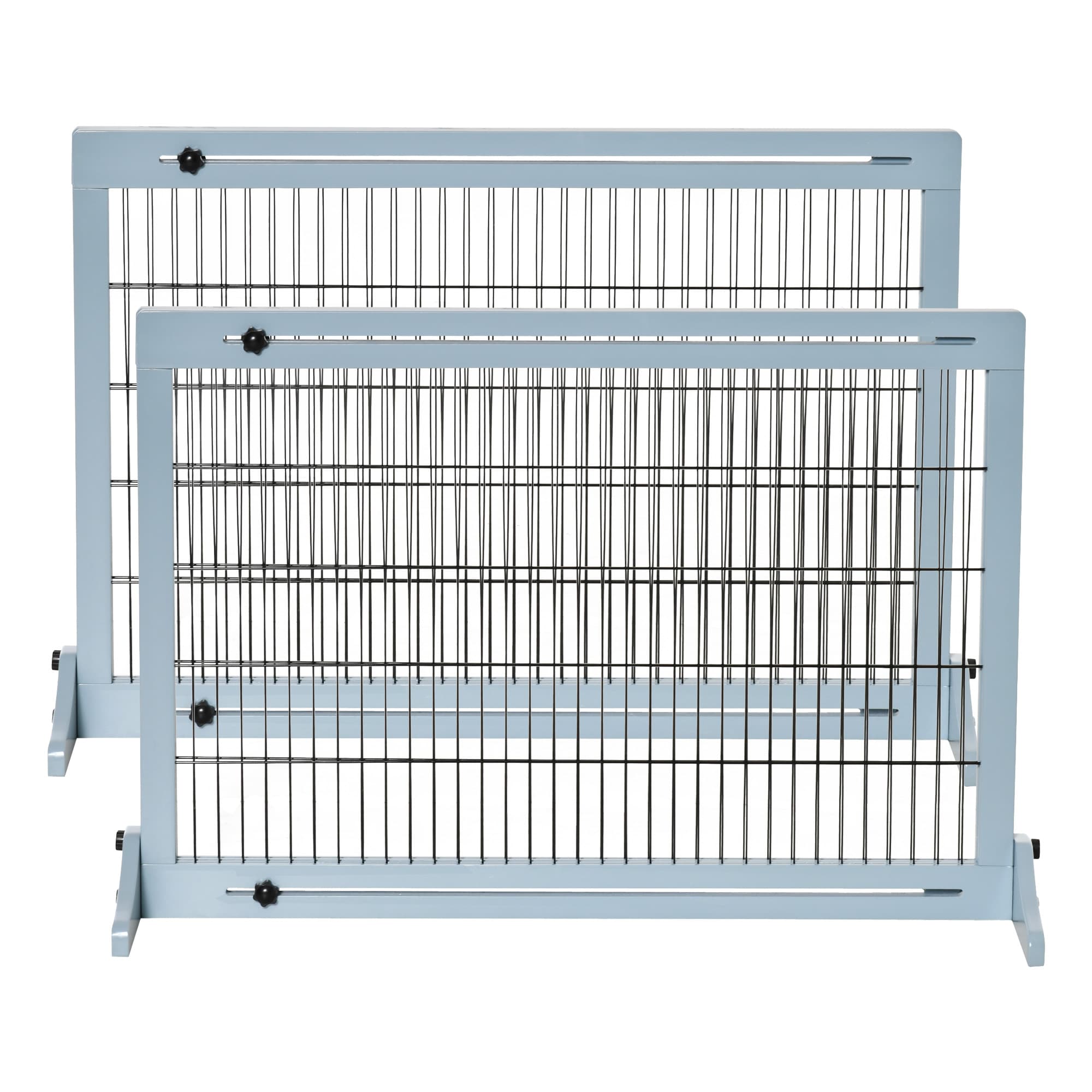 PawHut Barrière de sécurité pour chien extensible longueur réglable 104-183 x 36 x 69 cm pin bleu