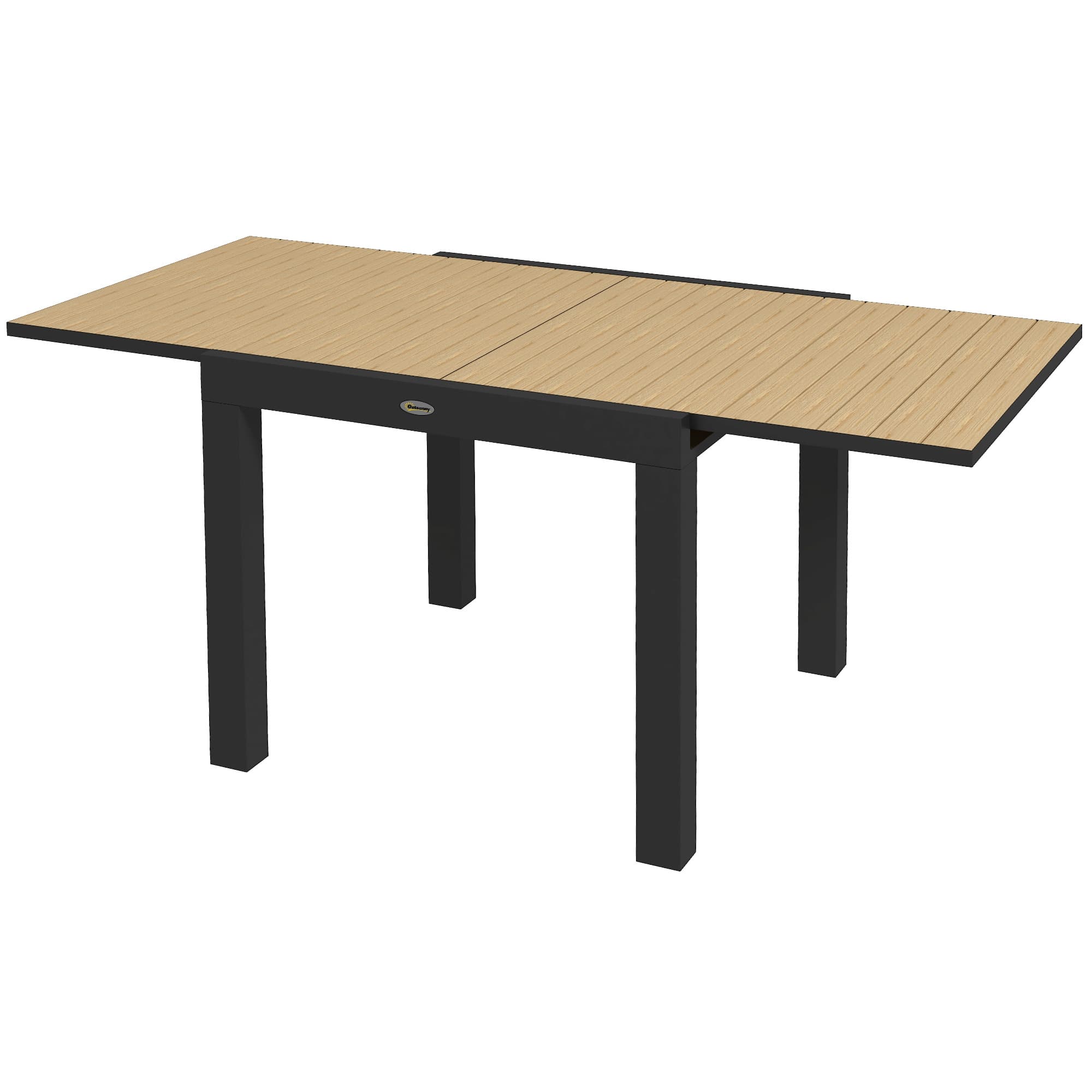 Outsunny Table de jardin Table d'extérieur, résistante aux intempéries, 162 x 80 x 75 cm, Jaune