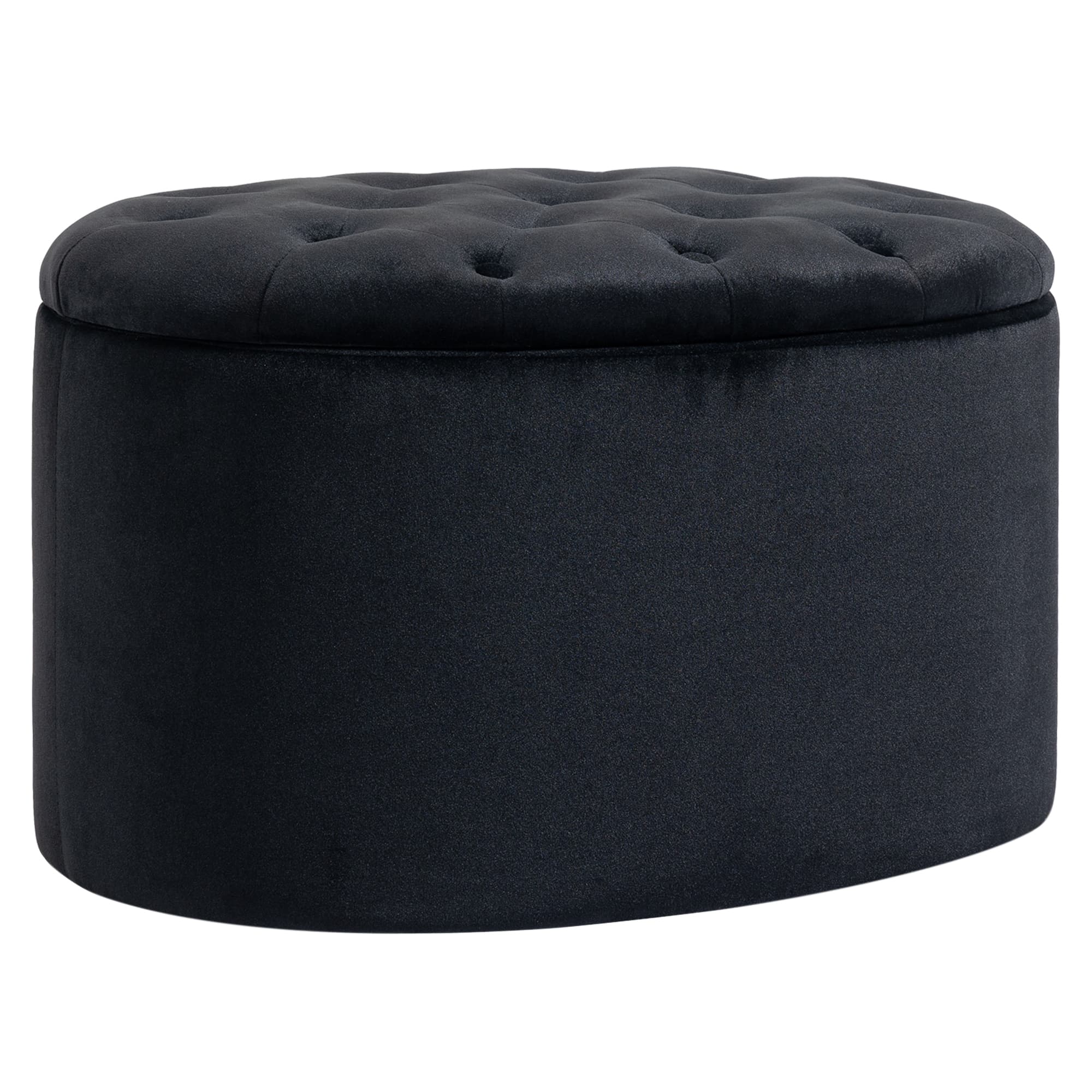 HOMCOM Banc de rangement rembourré avec espace de rangement pour couloir chambre salon 71 x 52 x 42 cm noir