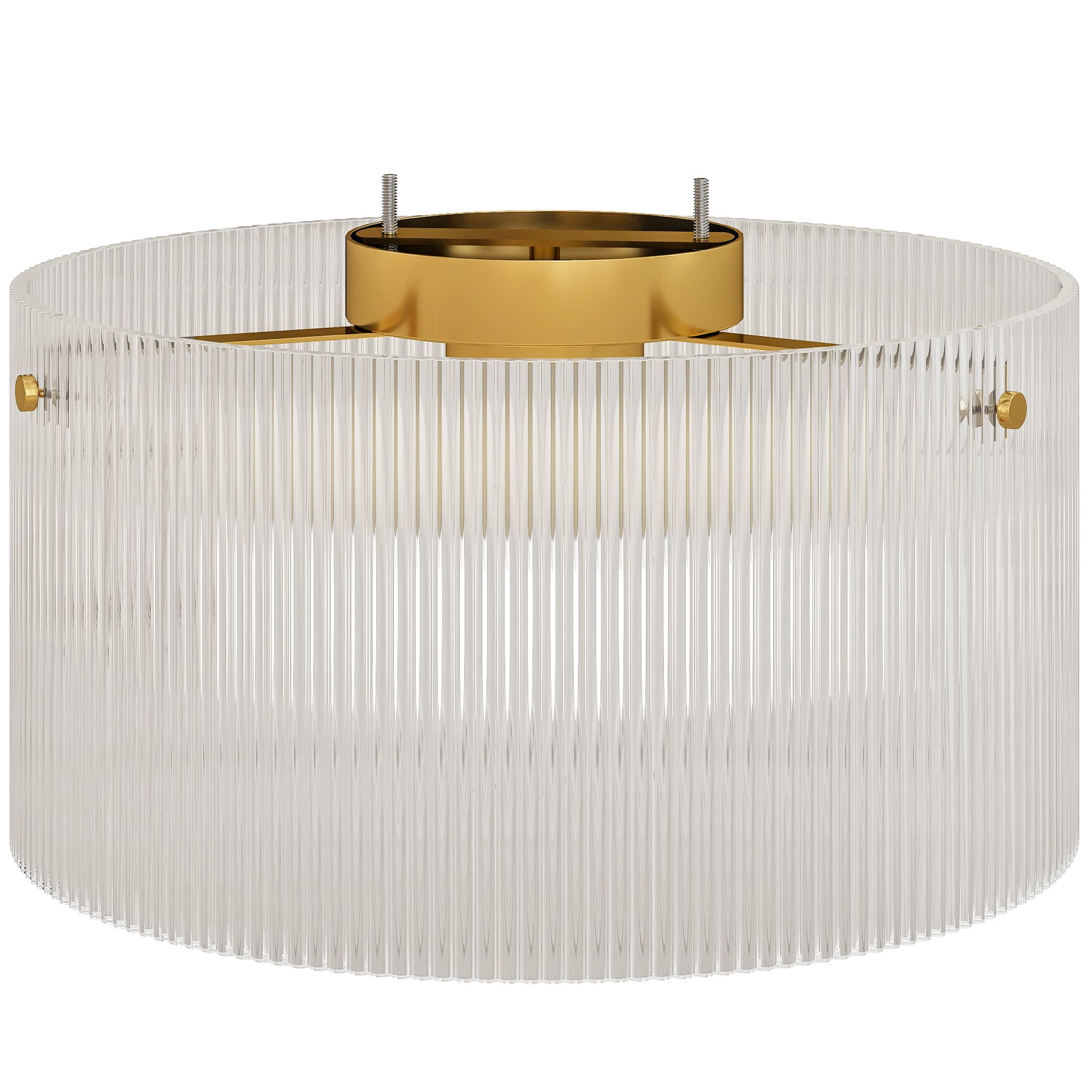 HOMCOM Plafonnier LED 40W base E27 moderne pour salon, couloir, salle à manger, cuisine, transparent