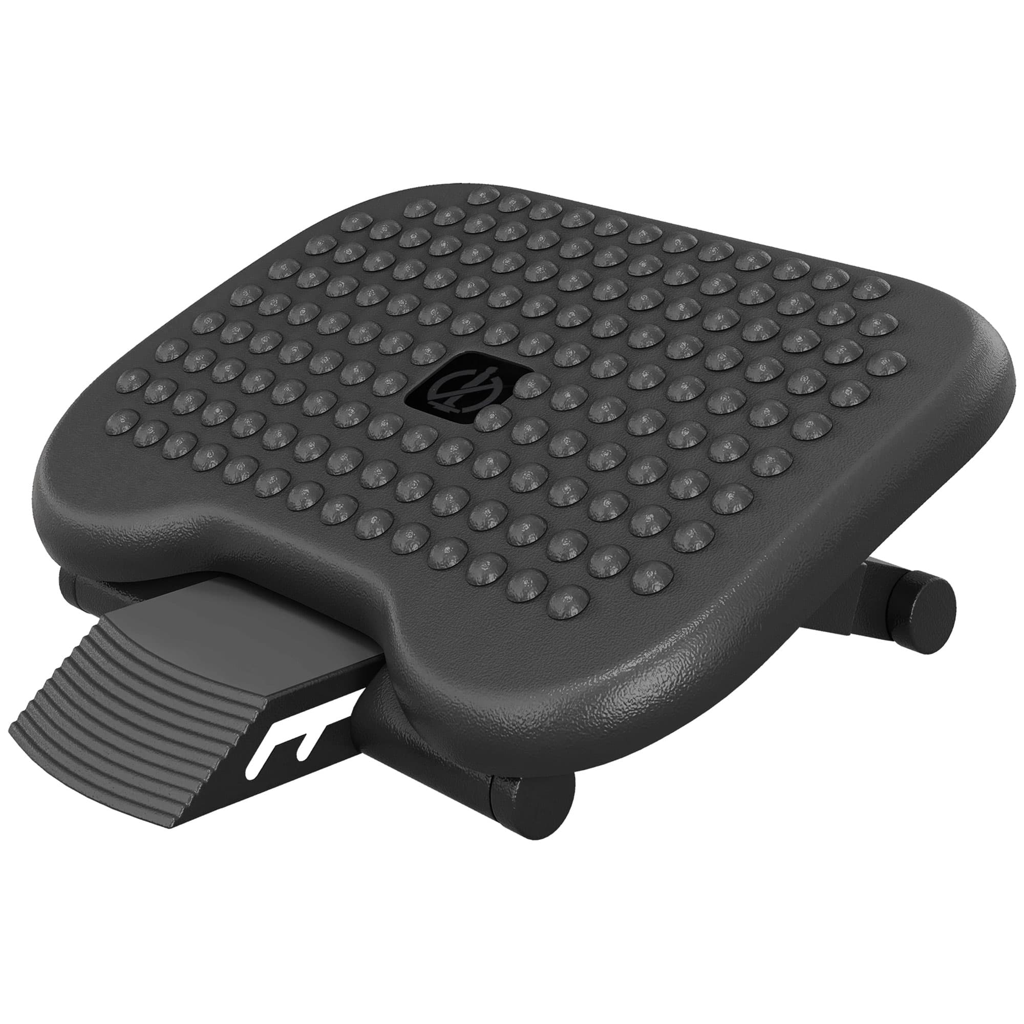 HOMCOM Repose-pieds ergonomique de bureau hauteur et inclinaison réglables 46 x 35 cm noir