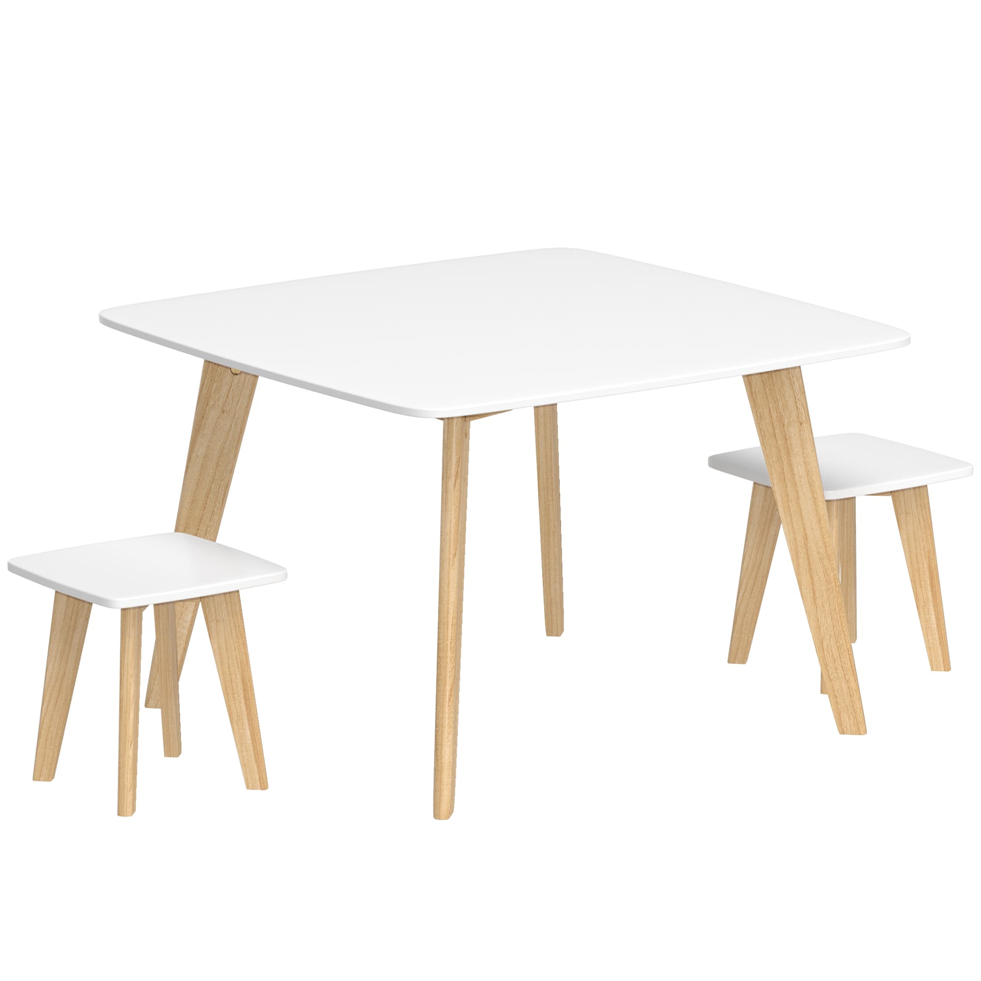 AIYAPLAY Ensemble 1 table et 2 chaises pour enfants, meuble polyvalent pour chambre, salle de jeux, 3-8 ans