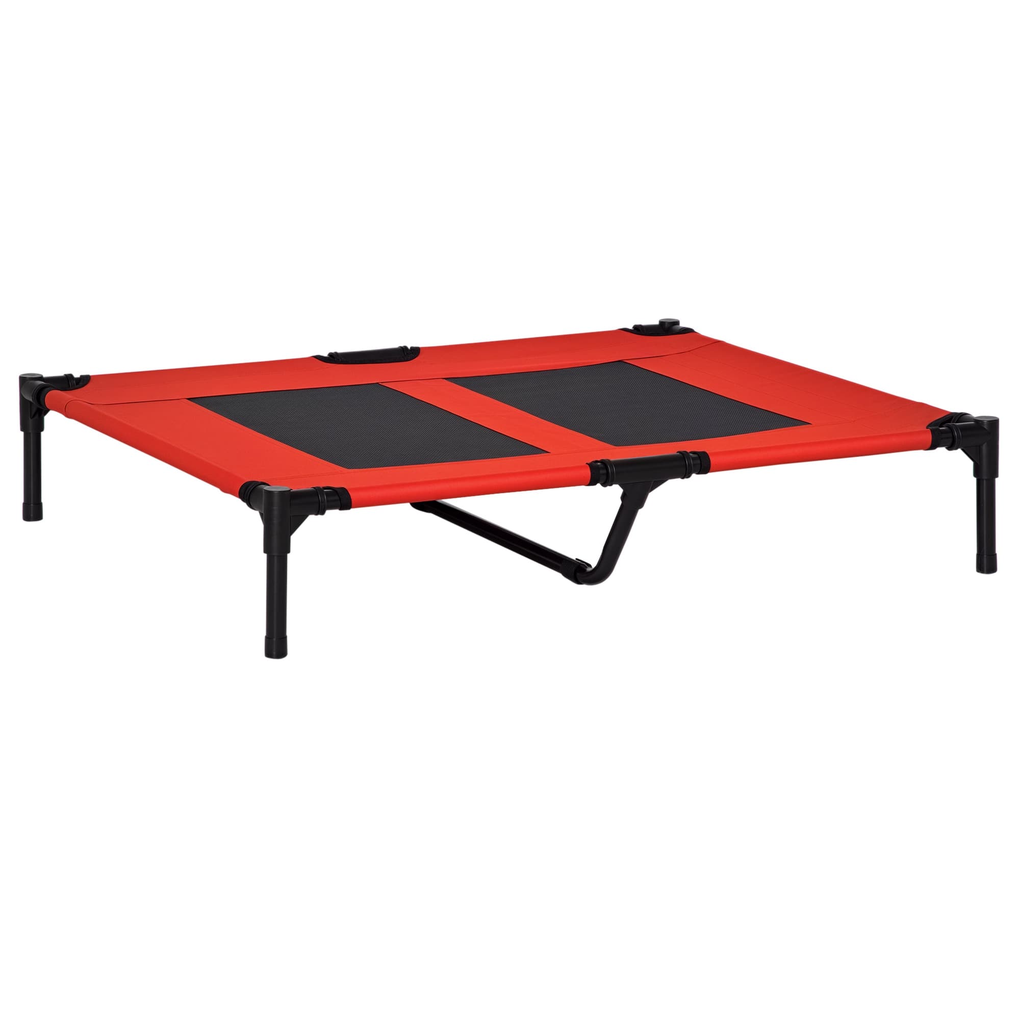 PawHut Lit sur pieds XXL pour chien chat lit de camp animal panier chien chat 92L x 76l x 18H cm rouge Aosom France