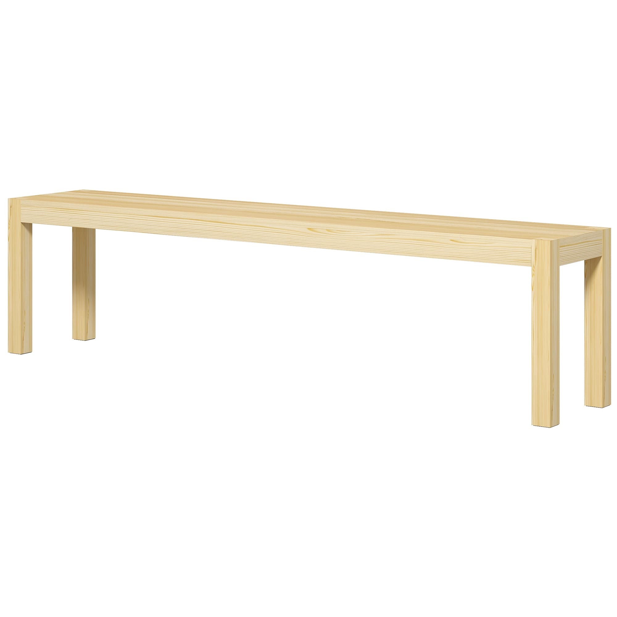 HOMCOM Banc, places pour 3 personnes, jusqu'à 330 kg, pin, 175x33x45 cm