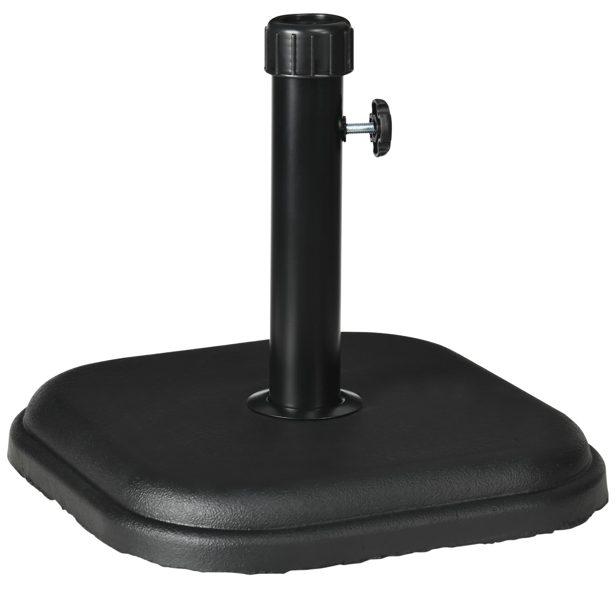 Outsunny Base pour Parasol de Jardin en Plastique et Ciment de 11kg, 36x36x31 cm, Noir