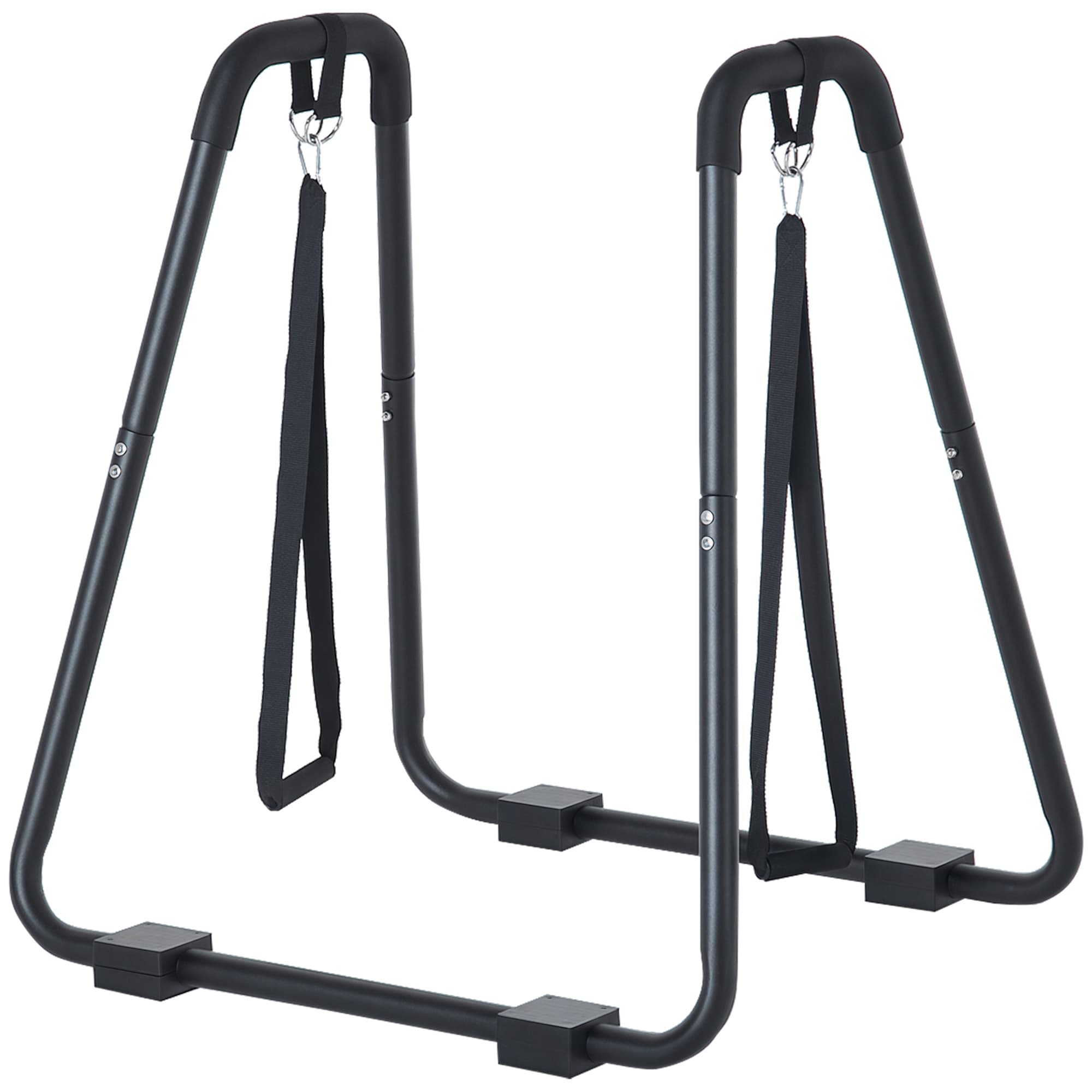 HOMCOM Musulation Dips Station Dips Barre de Musculation Charge Max. 120Kg Antidérapant Acier