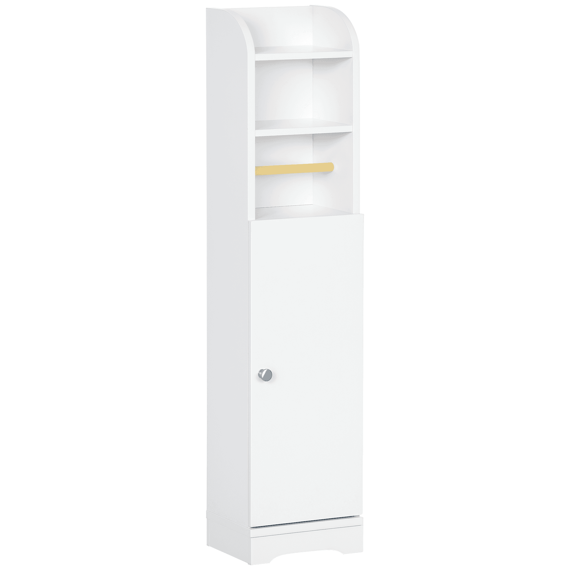 kleankin Meuble Bas Rangement Salle de Bain Blanc 1 Étagère 2 Compartiments Aosom France