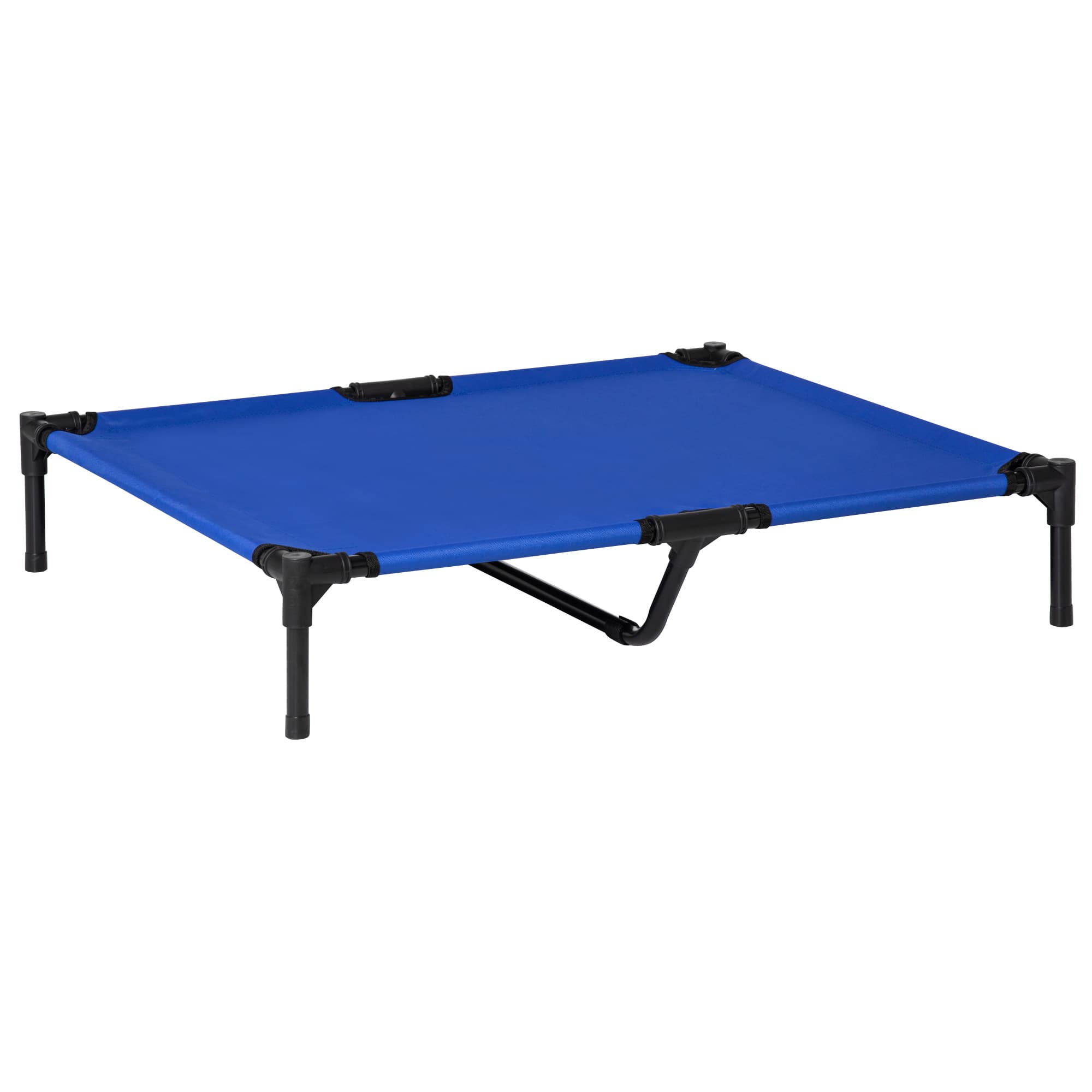 PawHut Lit surélevé pour chien lit surélevé rafraîchissant pour chien tissu Oxford sac de transport inclus 92 x 76 x 18 cm bleu