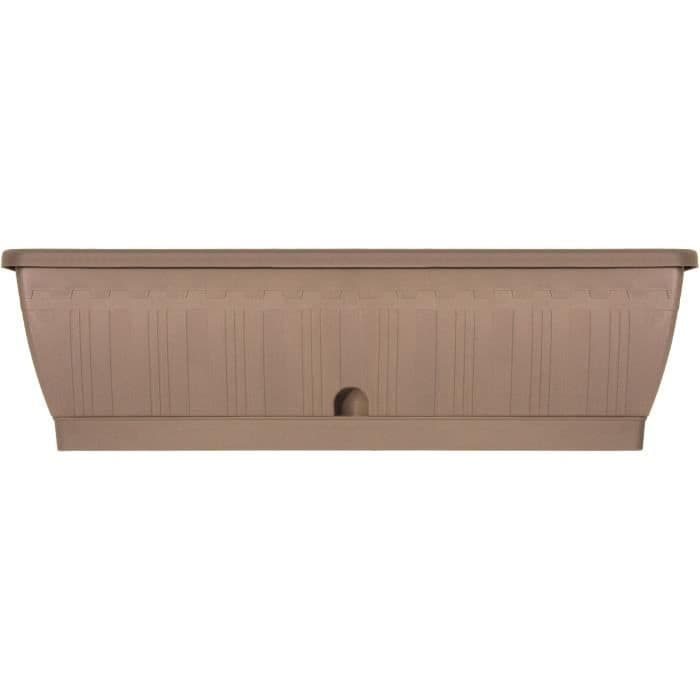 Jardiniere TERRAFLOR - Plastique - Taupe - Rectangulaire - 60x19,5xH18cm - 100% recyclable - Garden ID