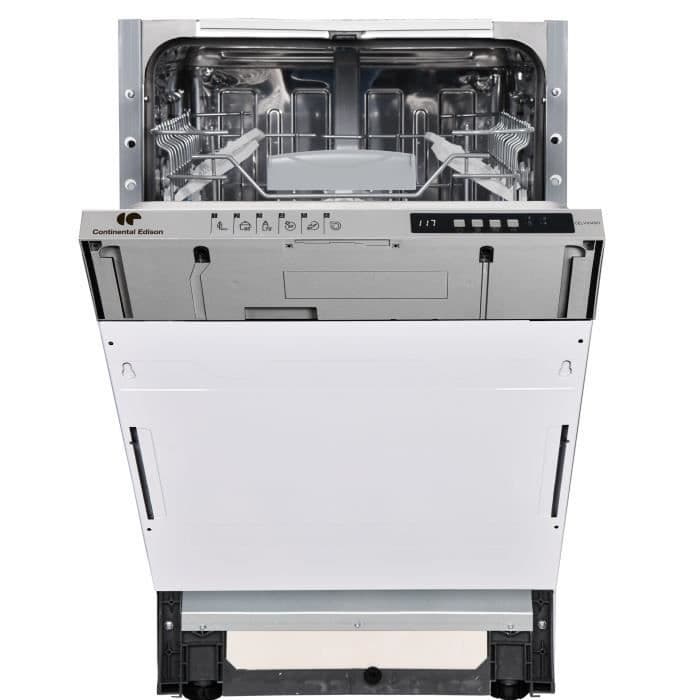 Lave-vaisselle encastrable CONTINENTAL EDISON CELV1045FI-10 couverts - Largeur44,8cm - Classe D - 45 dB - Blanc