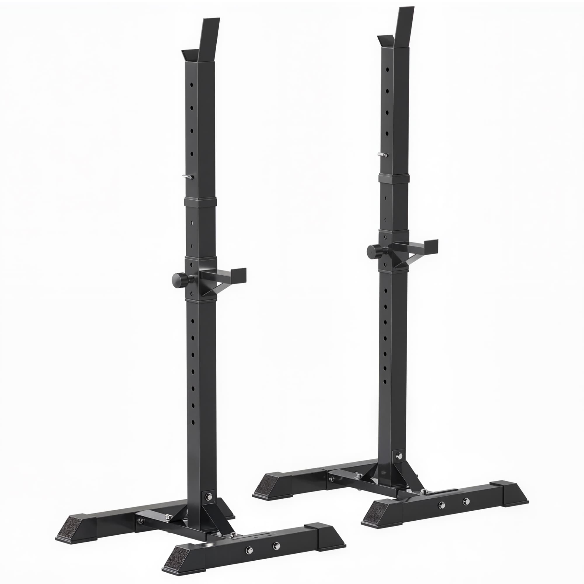 HOMCOM Support de musculation entrainement pour barre longue haltère charge max. 150 Kg