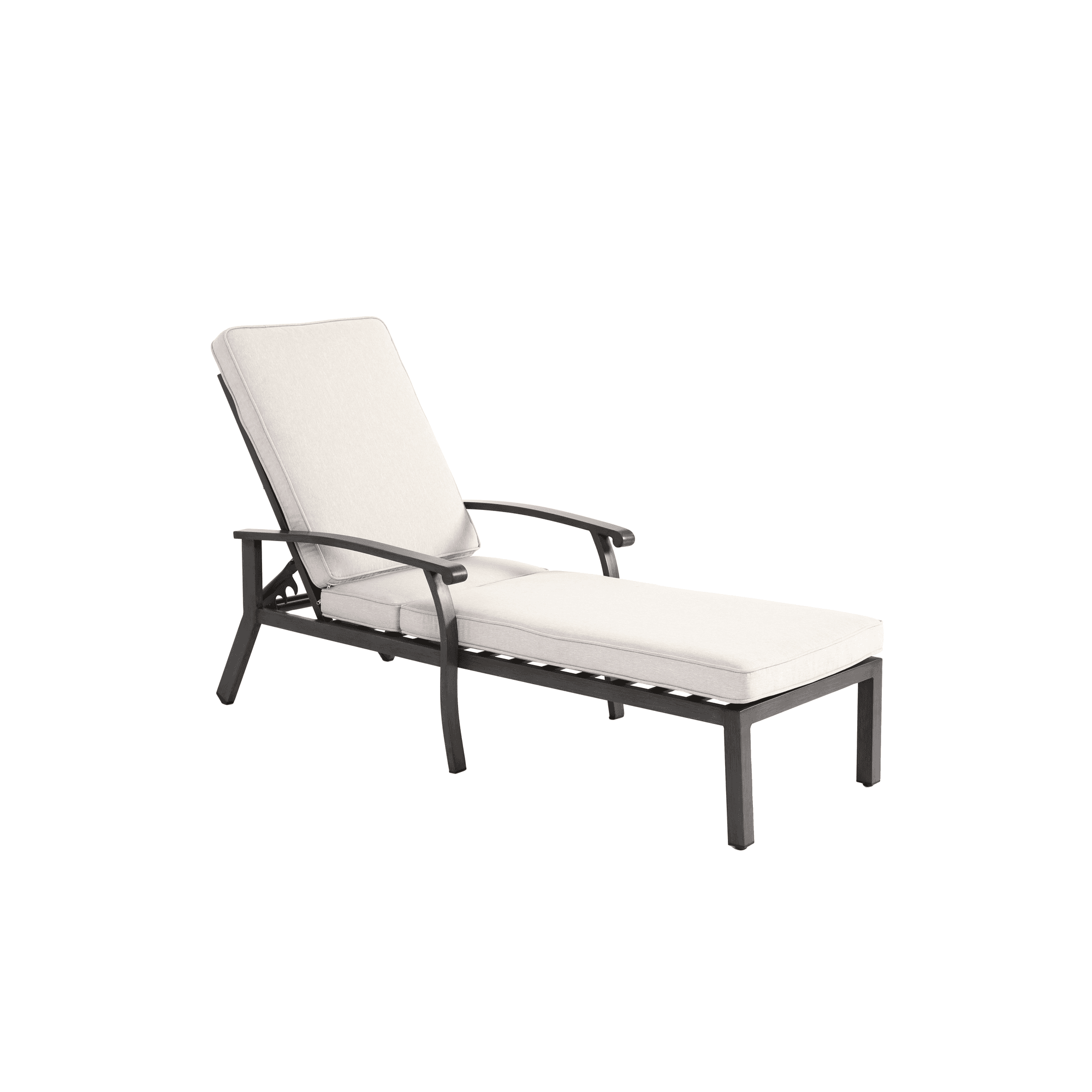 Chaise-lounge-patio avec dossier réglable, 204x58x100/30 cm, Beige Aosom FR