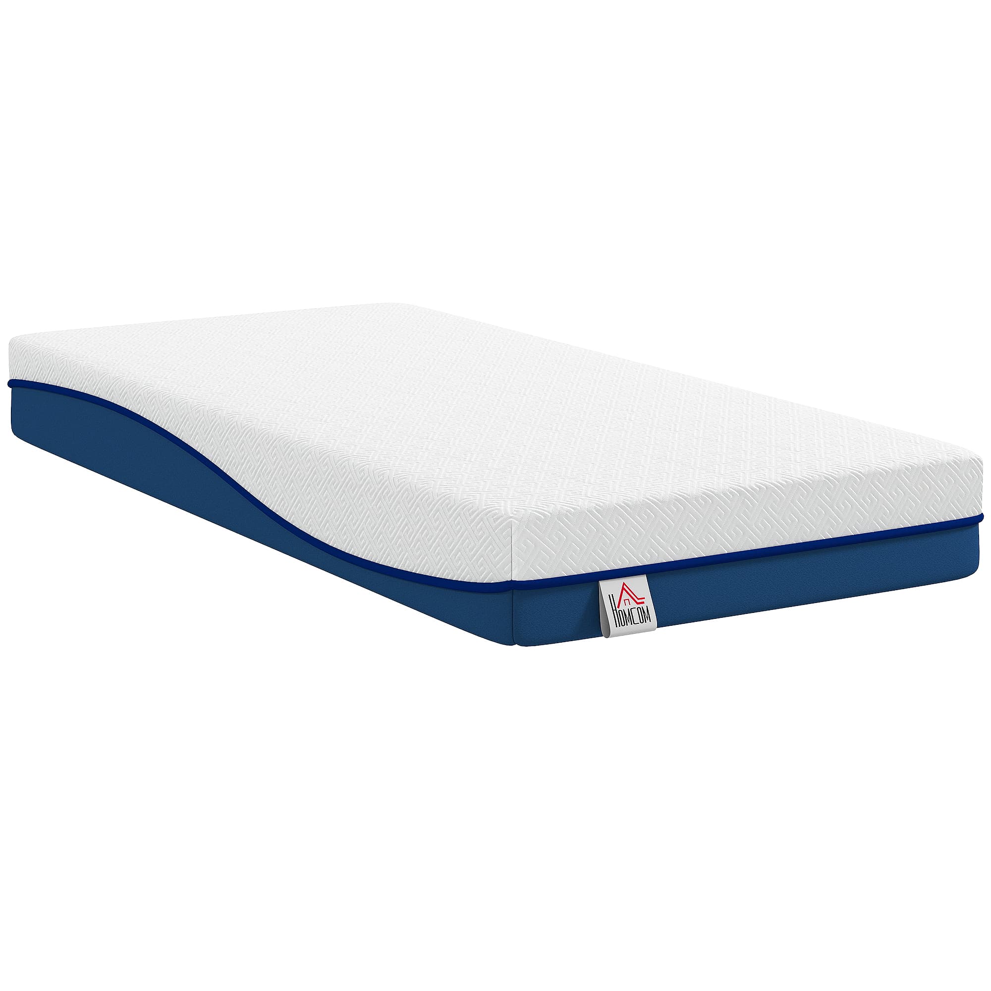 HOMCOM Matelas 90x190cm, matelas 1 personnes, mousse à mémoire de forme au thé vert, housse amovible lavable, fermeté moyenne