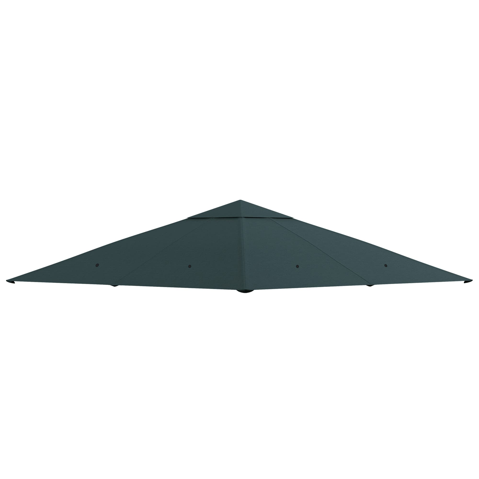 Outsunny Toile de rechange pour pavillon tonnelle tente toit de remplacement gazebo de jardin tissu polyester haute densité 180 g/m2 anti-UV 3 x 3 m gris